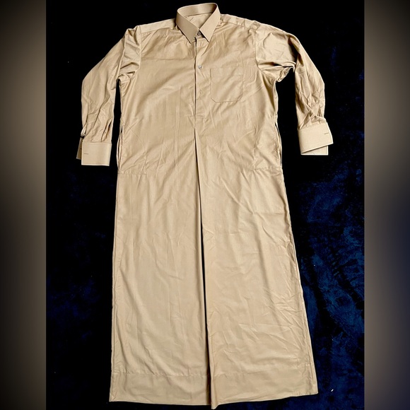 Beige Long Sleeve Thobe - Picture 1 of 3